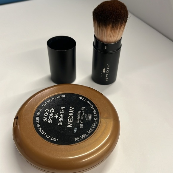 Laura Geller Baked Bronze n Brighten Medium Powder Bronzer w Kabuki Brush - Picture 2 of 6